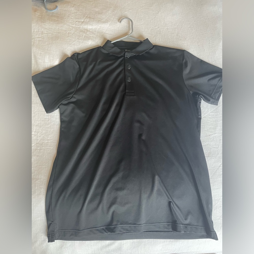 Mizzen and Main Black Polo Sz M